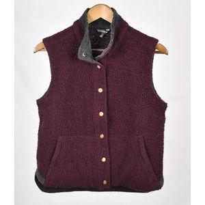 Toad & Co. Burgundy Sherpa Vest